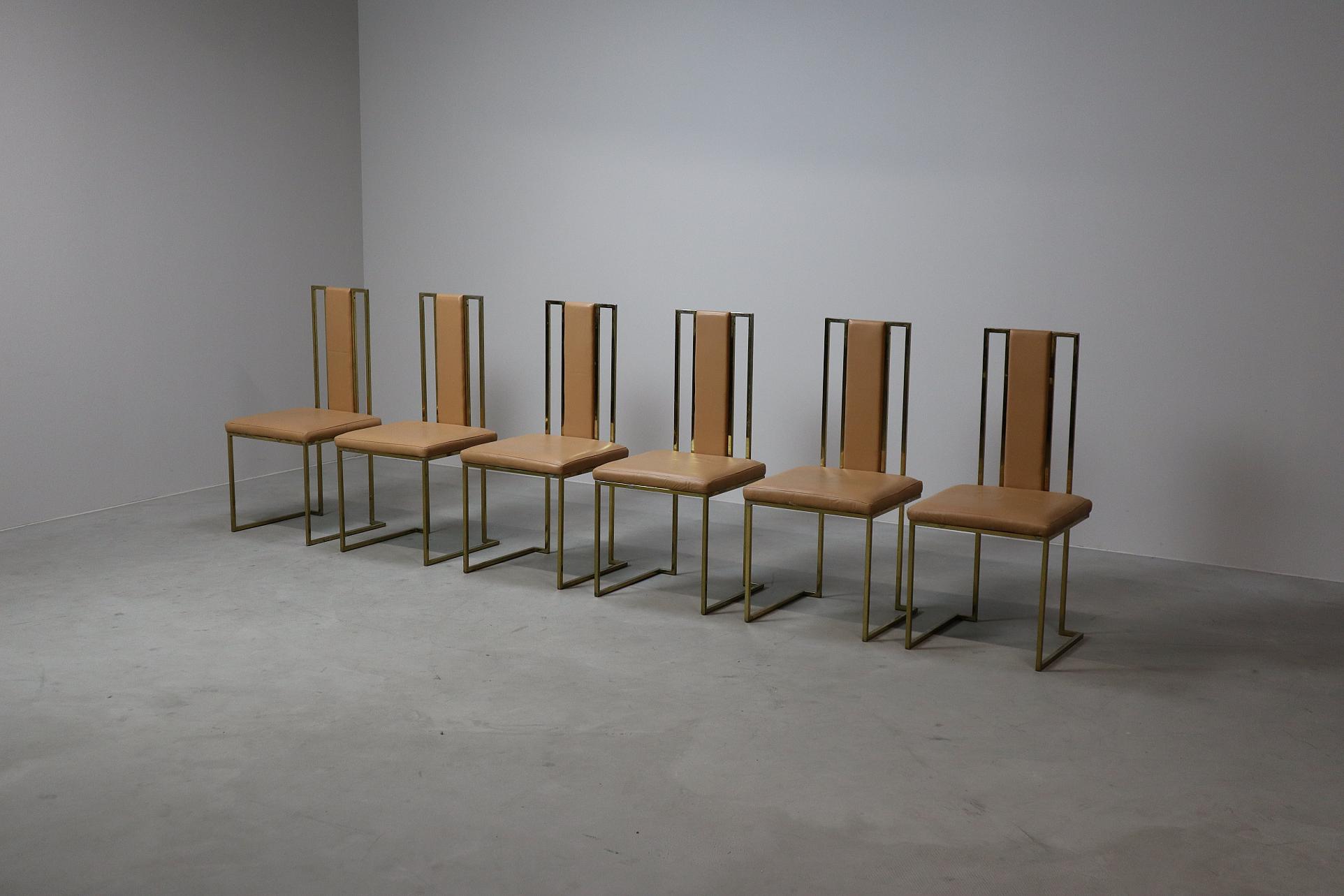  Set of 6 dining chairs by Renato Zevi, 