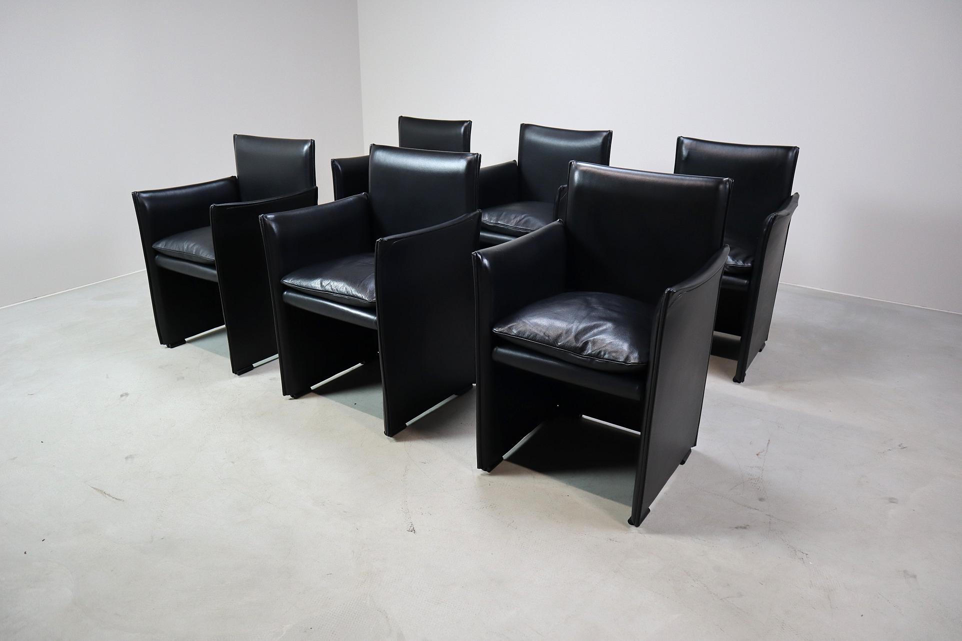 Six Break 401 chairs by Mario Bellini