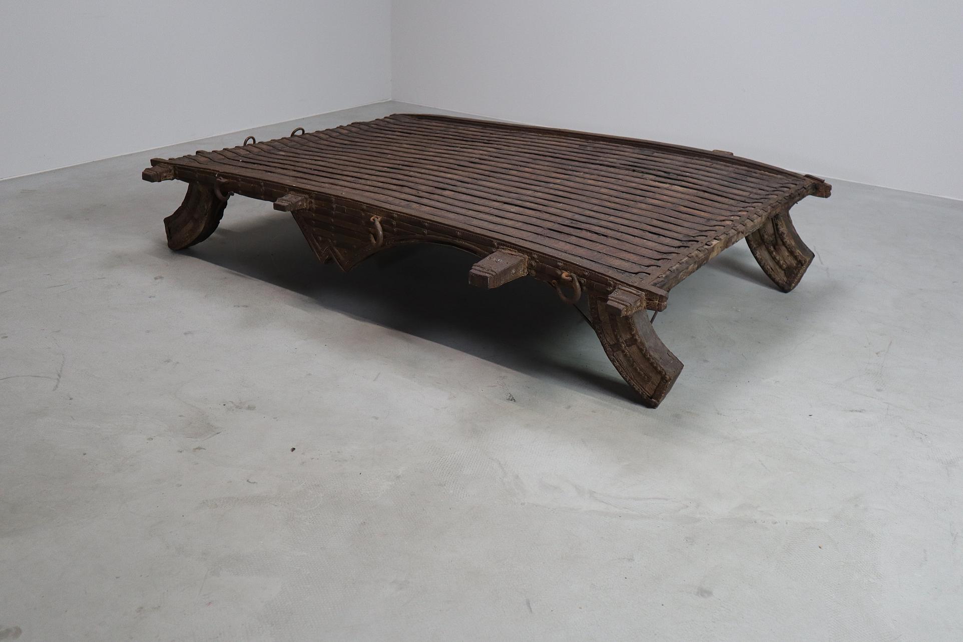 Antique Indian Ox cart table, 1800s