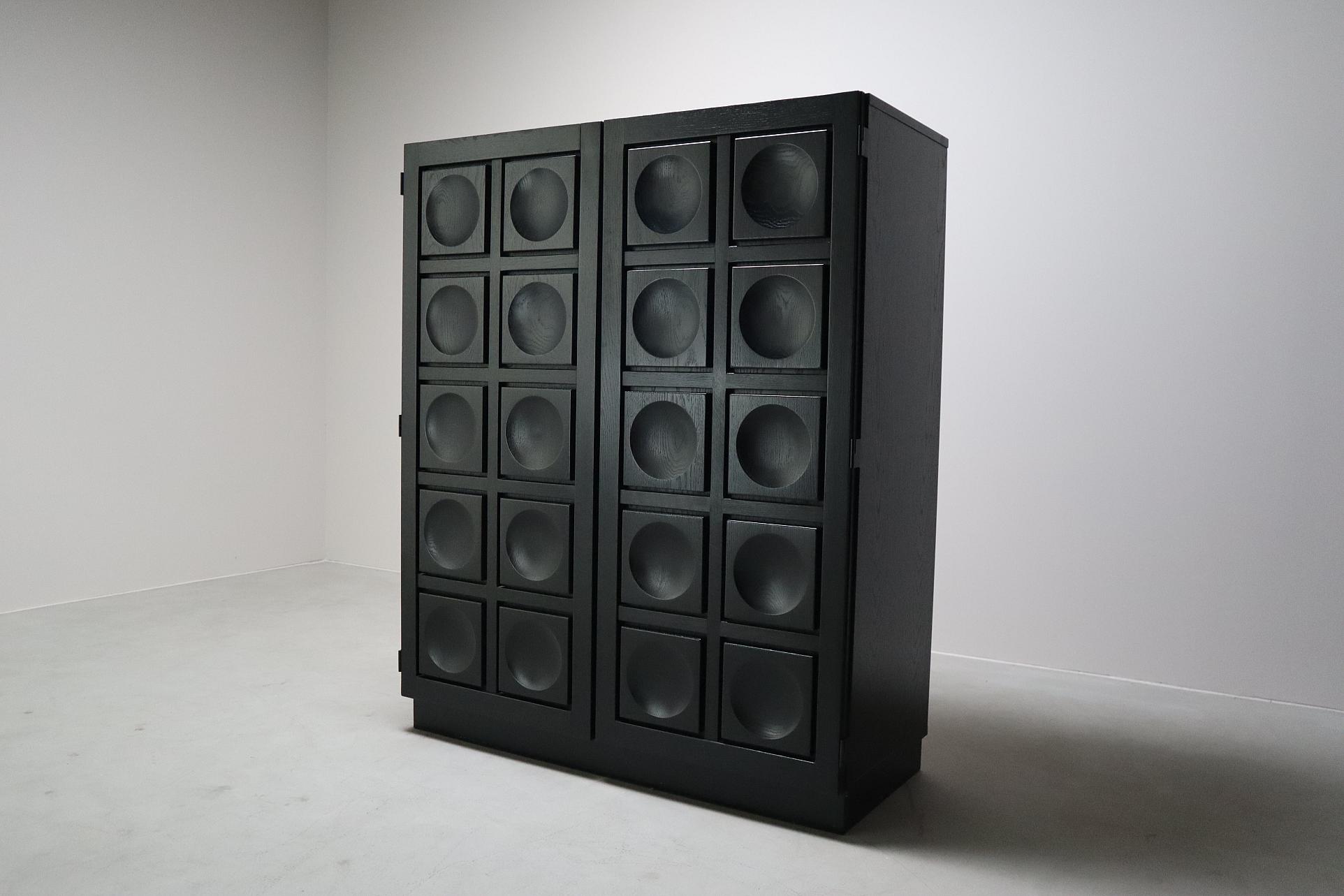 Brutalist bar cabinet by Frans Defour